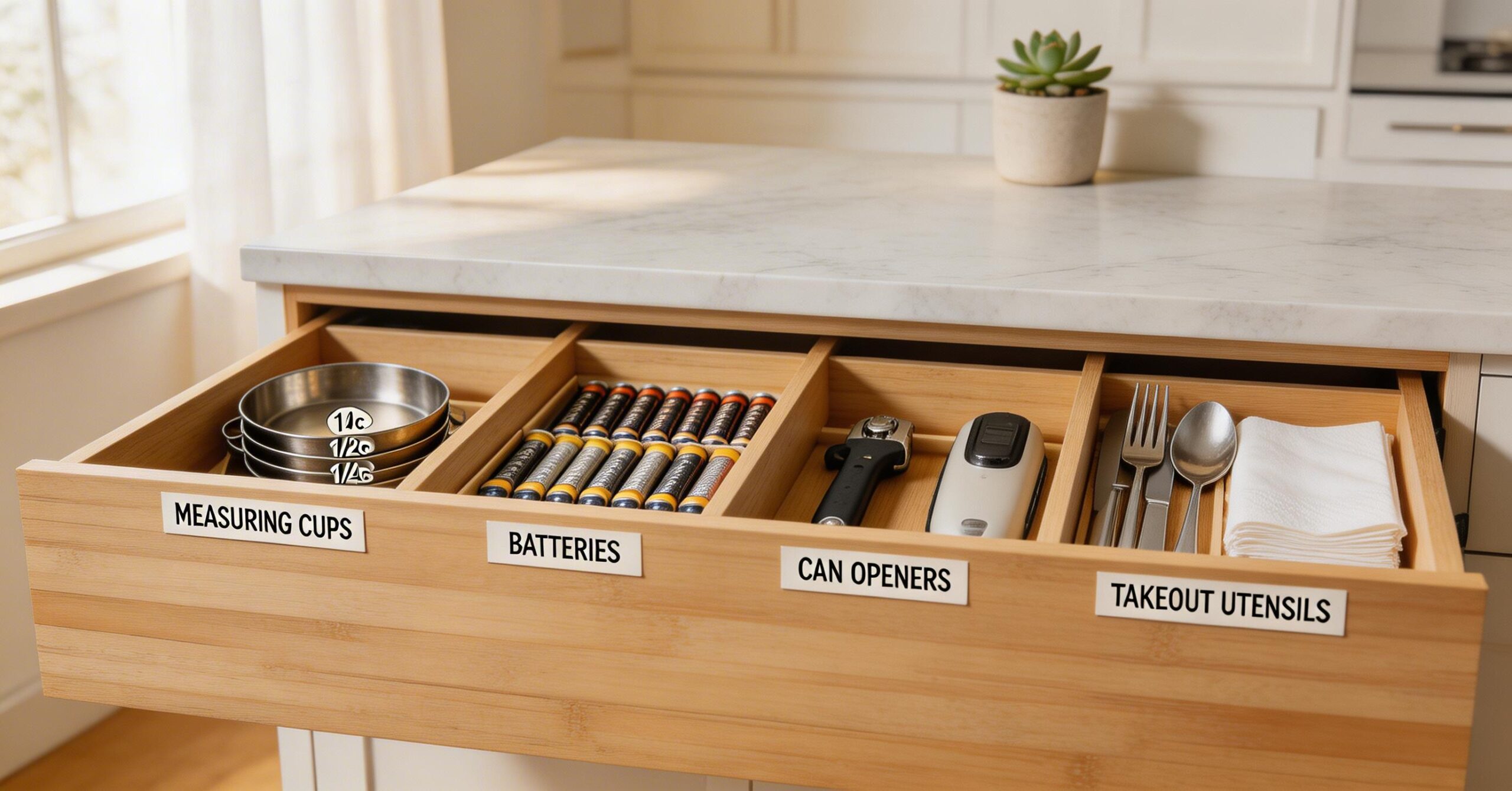 spaceaid bamboo drawer divider organizer