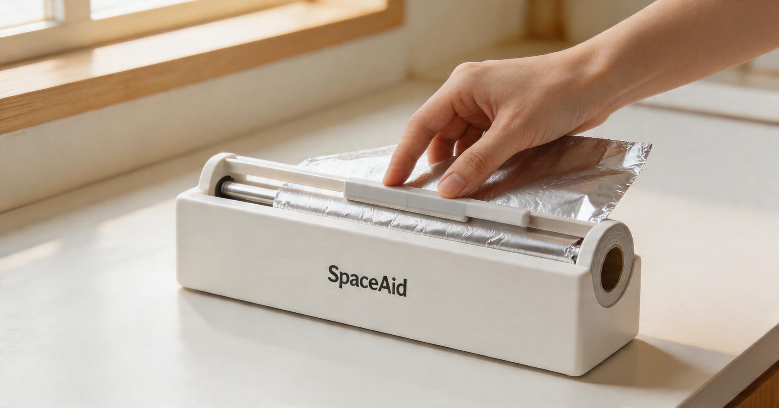 spaceaid wrap dispenser built in cutter